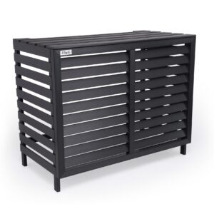 Omkasting houtlook zwart kunststof